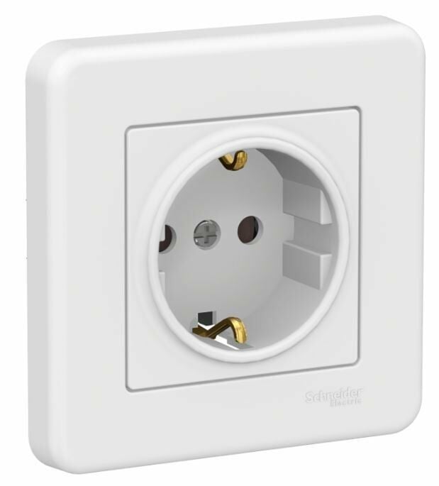 Schneider Electric LNA2900121 Leona Beyaz Topraklı Priz