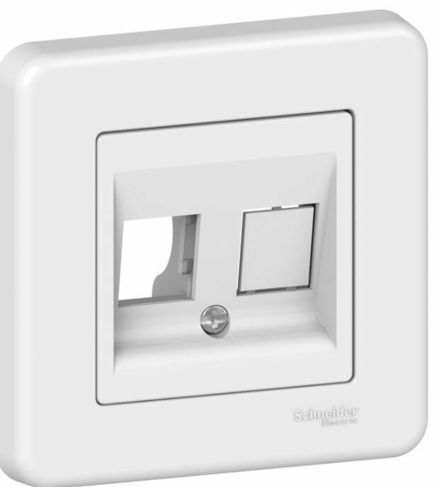 Schneider Electric LNA4401121 Leona Beyaz İkili Data Jaksız