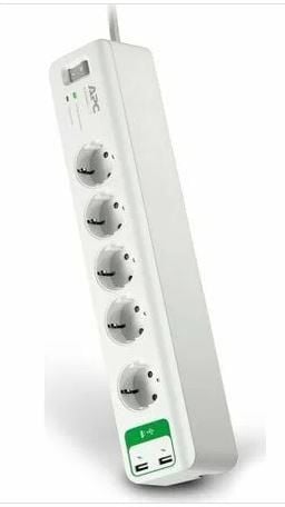 Schneider Electric APC PM5U-GR 5'li 2 USB'li Akım Korumalı Grup Priz