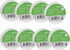 Schneider Electric 2420104 Beyaz İzole Bant 19mm x 20 Metre 8'li Paket