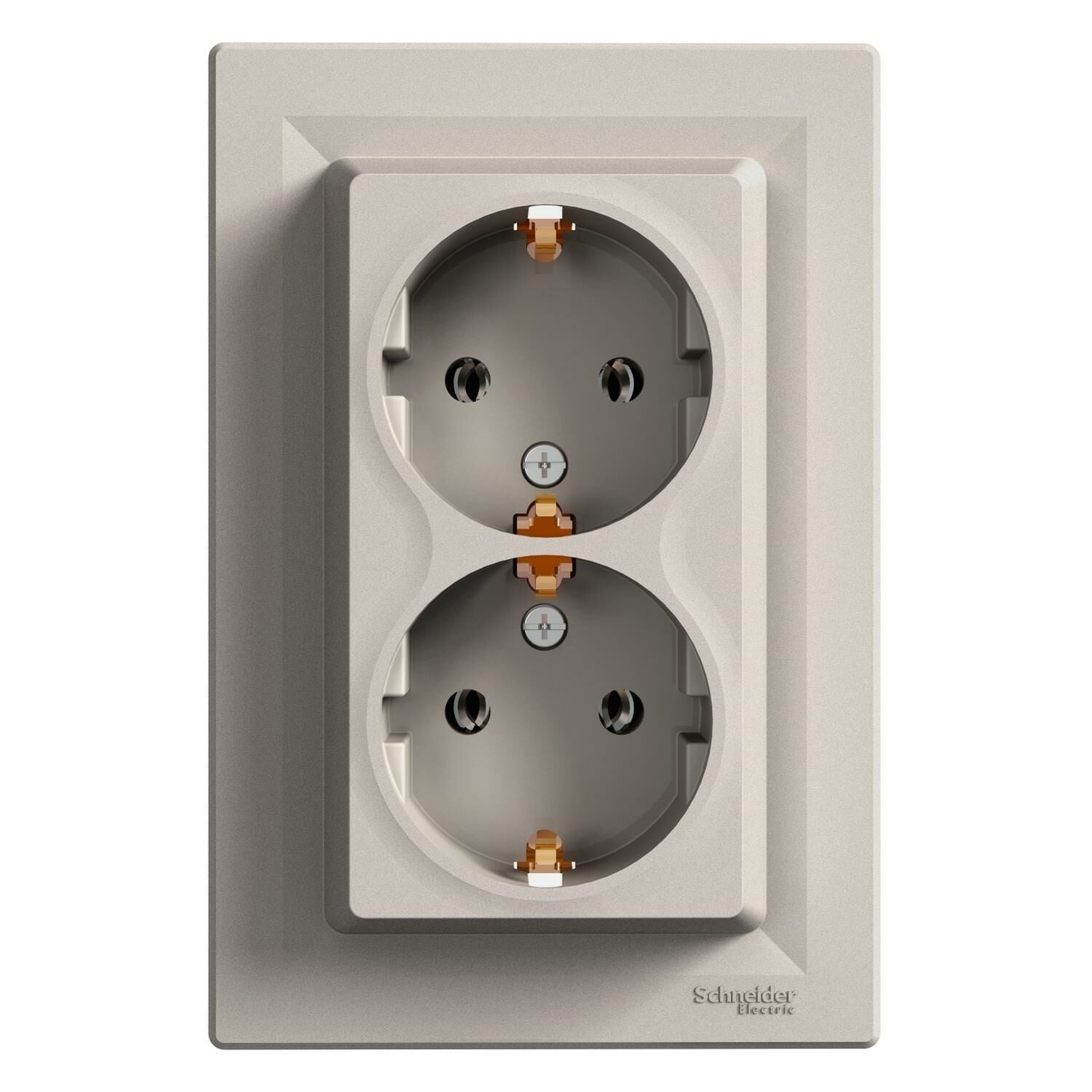 Schneider EPH9900169 Asfora Bronz İkili Topraklı Priz