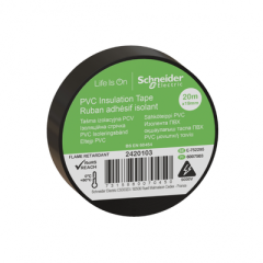 Schneider Electric 2420103 Siyah İzole Bant 19 mm x 20 Metre 8'li Paket
