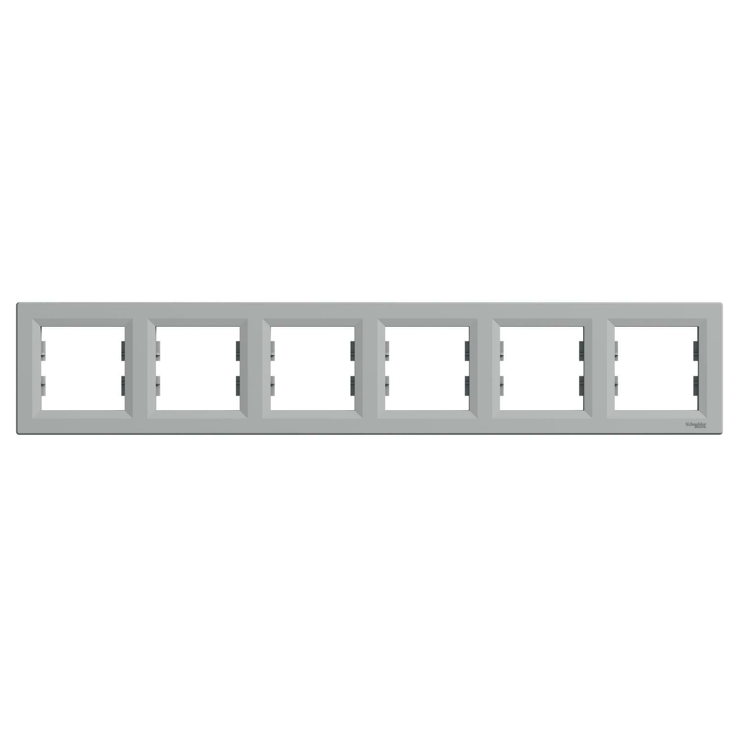 Schneider Electric EPH5800661 Asfora Alüminyum Altılı Çerçeve Yatay
