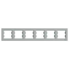 Schneider Electric EPH5800661 Asfora Alüminyum Altılı Çerçeve Yatay