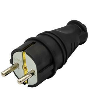 Ne-Ad 4001 Kauçuk Monofaze Topraklı Erkek Fiş 1X16A
