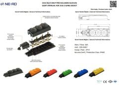 Ne-Ad 4103 Kauçuk Monofaze Üçlü Grup Priz 1X16A