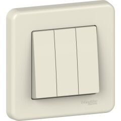 Schneider LNA2100323 Leona Krem Üçlü Anahtar