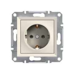 Schneider Electric EPH2970223 Asfora Krem Çocuk Korumalı Topraklı Priz Çerçevesiz