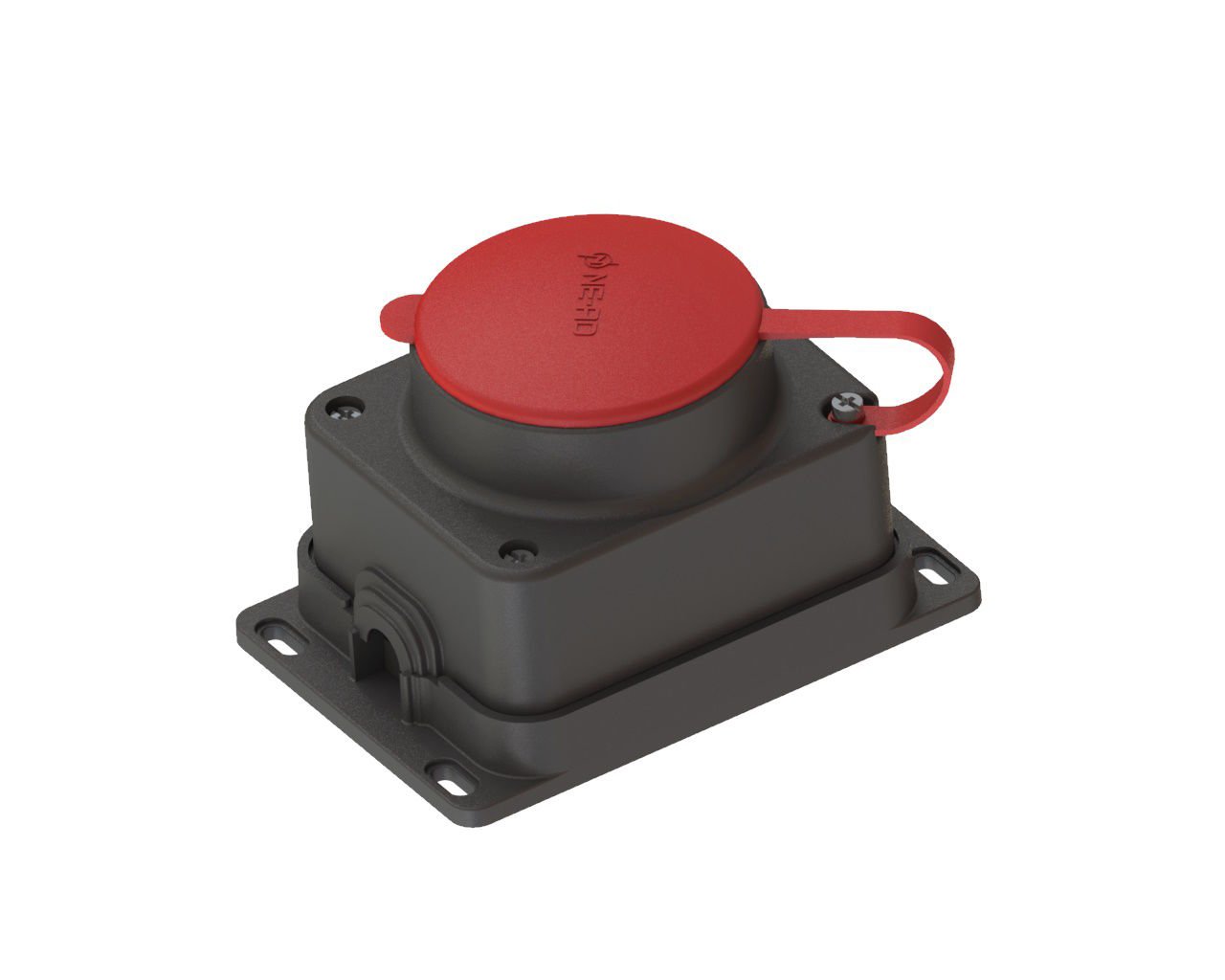Ne-Ad 4007 Kauçuk Duvar Prizi 3x25A