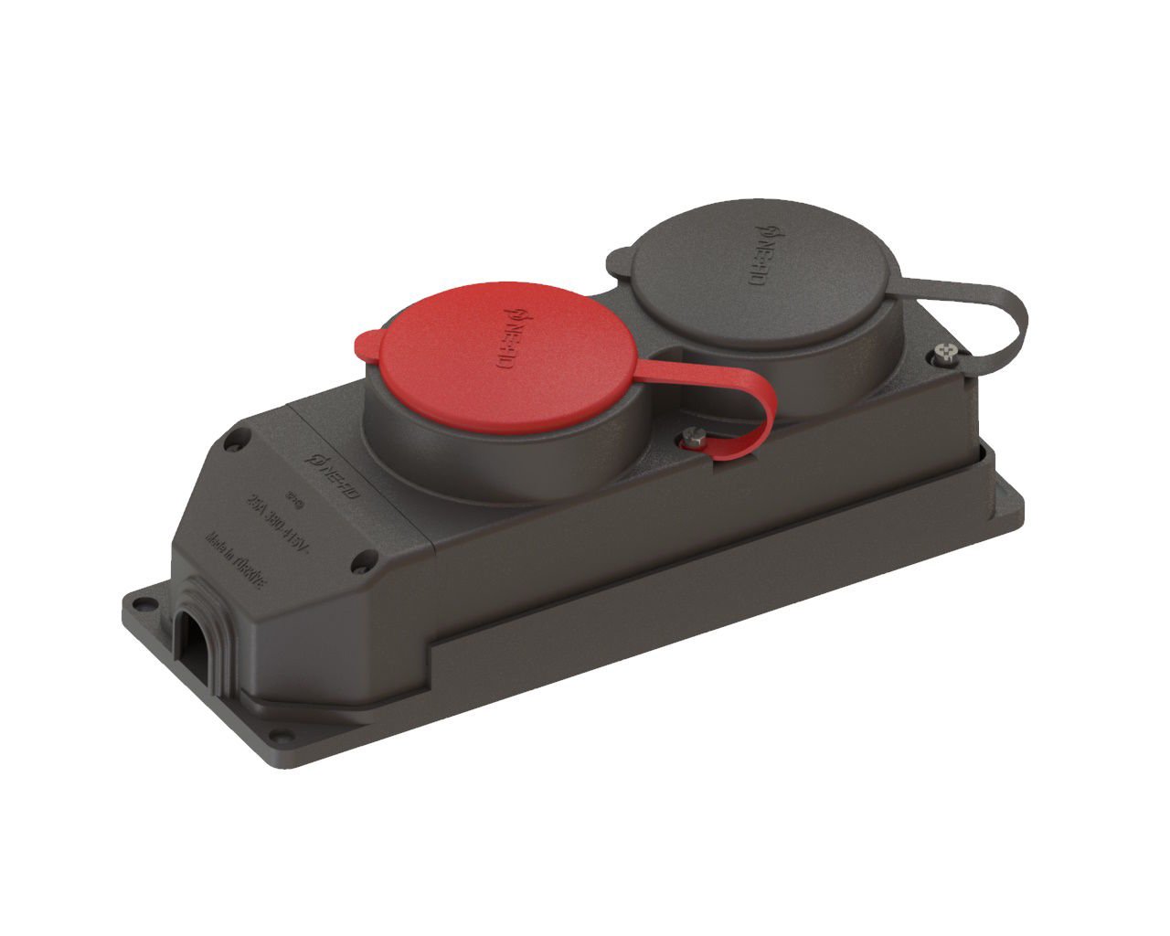 Nead 4008 Kauçuk İkili Grup Priz 1 Adet 3x25A+1 Adet 1x16A
