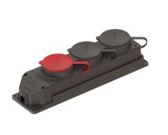 Ne-Ad 4010 Kauçuk Üçlü Grup Priz 1 Adet 3x25A+2 Adet 1x16A