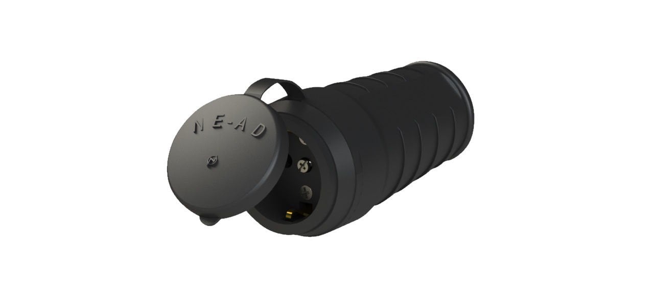 Ne-Ad 4002 Kauçuk Topraklı Dişi Fiş 1x16A