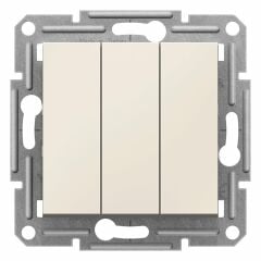 Schneider Electric EPH2170123 Asfora Krem Üçlü Anahtar Çerçevesiz