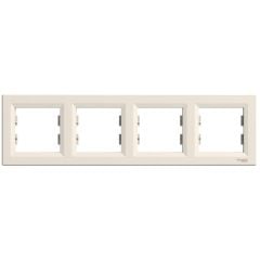 Schneider Electric EPH5800423 Asfora Krem Dörtlü Çerçeve Yatay