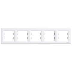 Schneider Electric EPH5800521 Asfora Beyaz Beşli Çerçeve Yatay