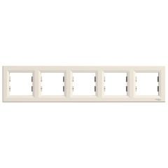 Schneider Electric EPH5800523 Asfora Krem Beşli Çerçeve Yatay
