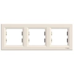 Schneider Electric EPH5800323 Asfora Krem Üçlü Çerçeve Yatay